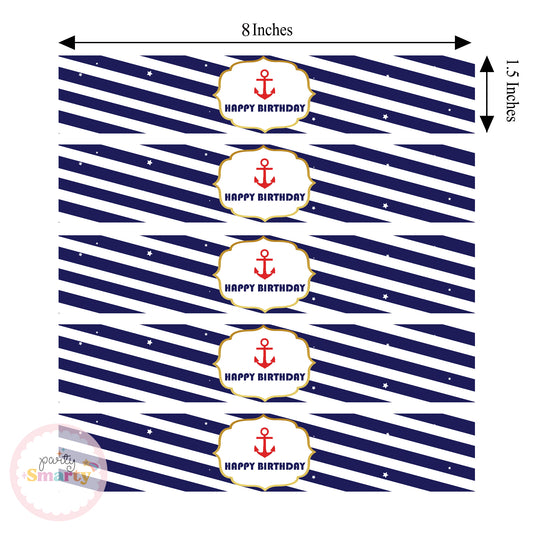 Nautical Wrist Bands - Set of 10