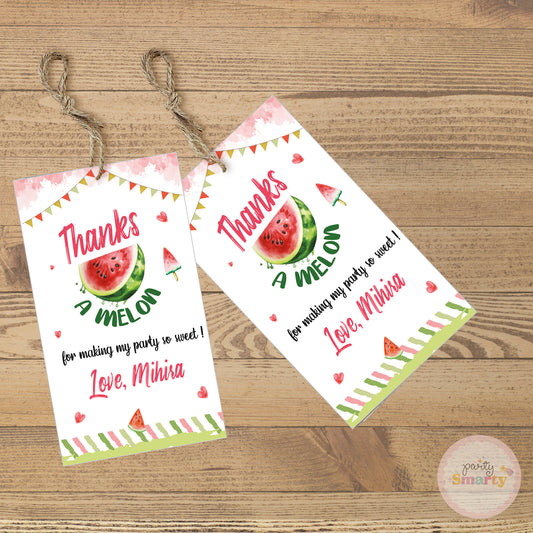 One in a melon Thank You Tags - Set of 22