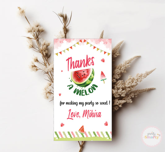 One in a melon Thank You Tags - Set of 22