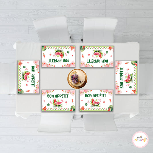 One in a melon Table Mats - Set of 6