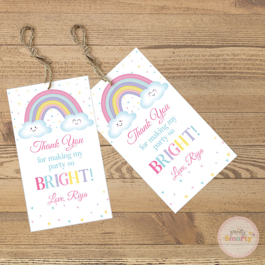 Pastel Rainbow Thank You Tags - Set of 22