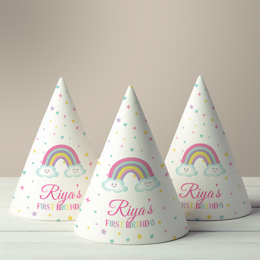 Pastel Rainbow Party Hat (Set of 10)