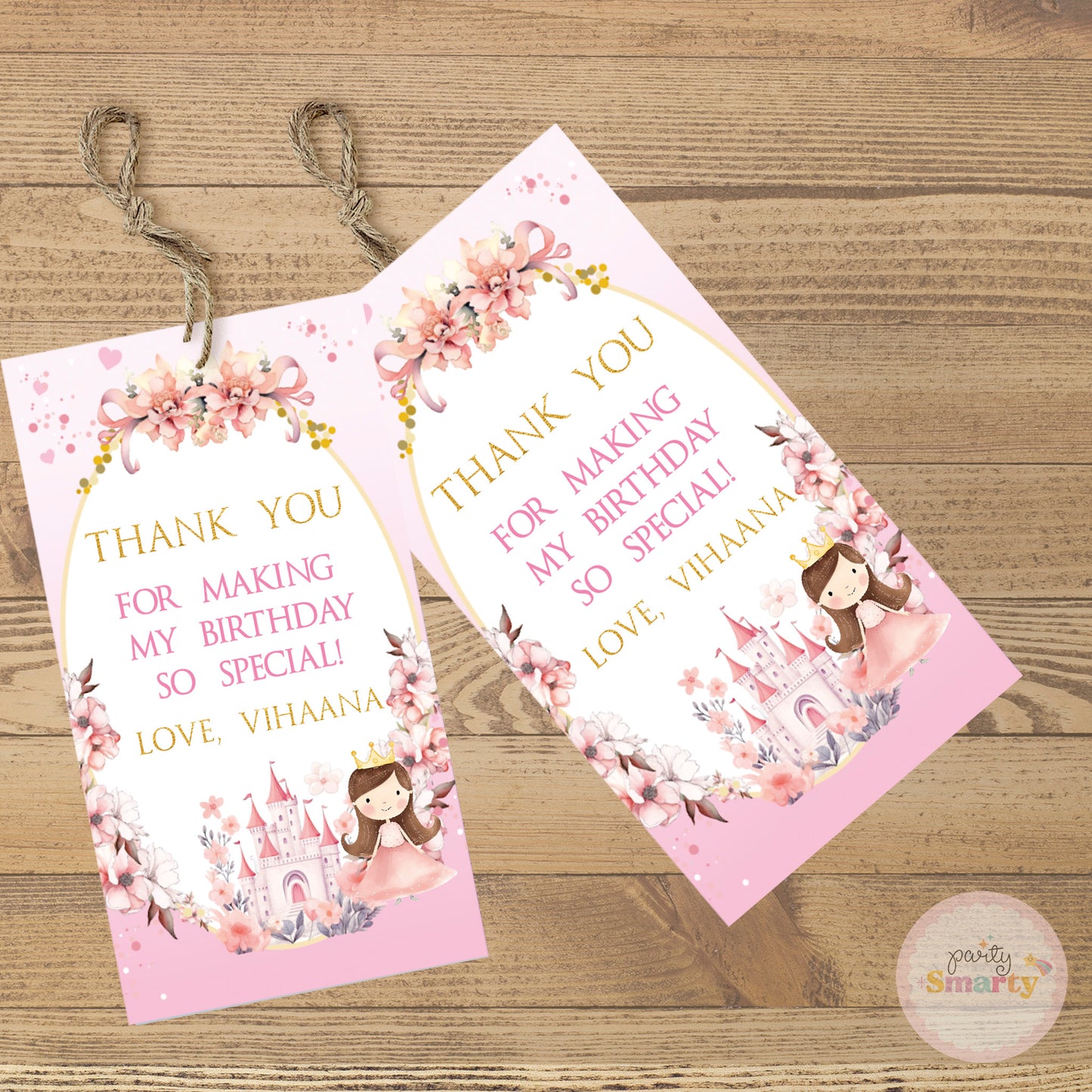 Princess Thank You Tags - Set of 22