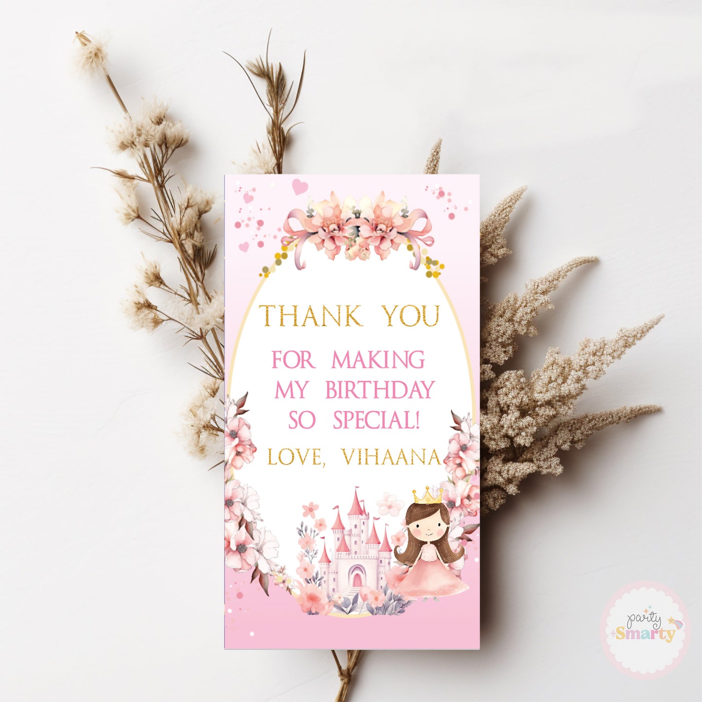 Princess Thank You Tags - Set of 22