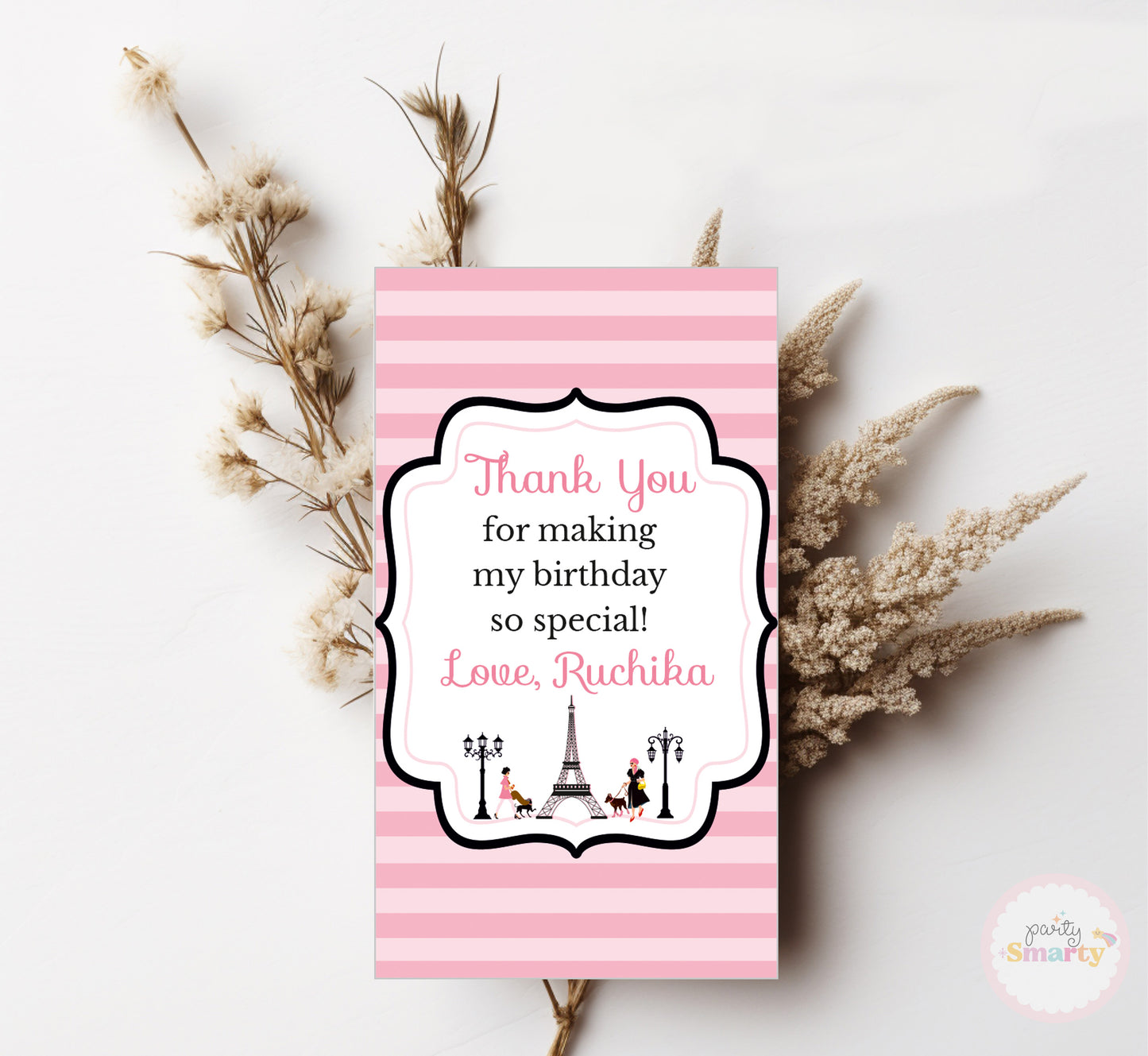 Paris Kiddie Thank You Tags - Set of 22