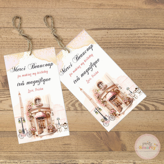 Paris Thank You Tags - Set of 22