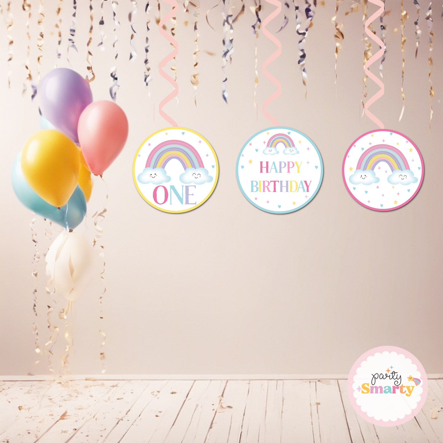 Pastel Rainbow Danglers - Set of 6