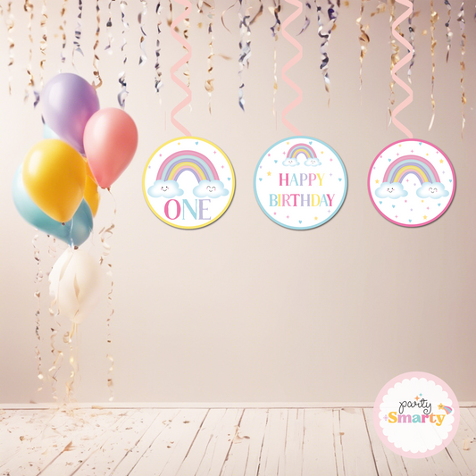 Pastel Rainbow Danglers - Set of 6