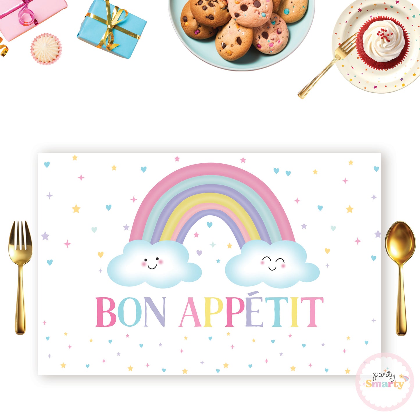 Pastel Rainbow Table Mats - Set of 6