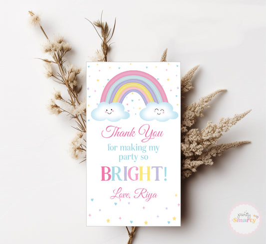 Pastel Rainbow Thank You Tags - Set of 22
