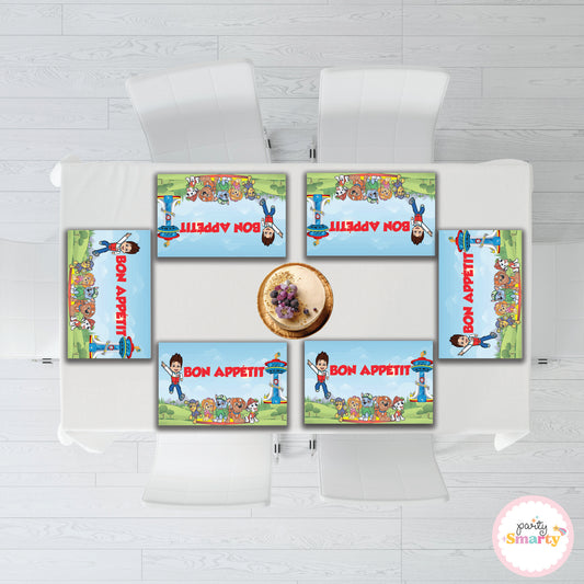 Paw Patrol Table Mats - Set of 6