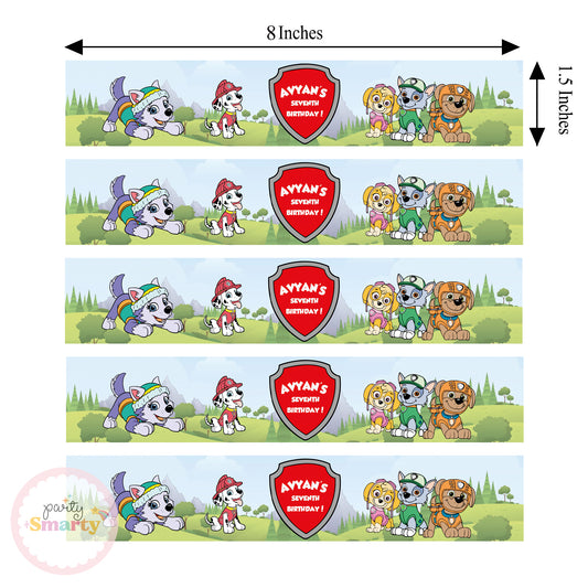 Paw Patrol Wrist Bands - Set of 10