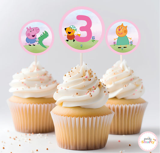 Peppa Pig Cupcake Toppers (Set Of 12)