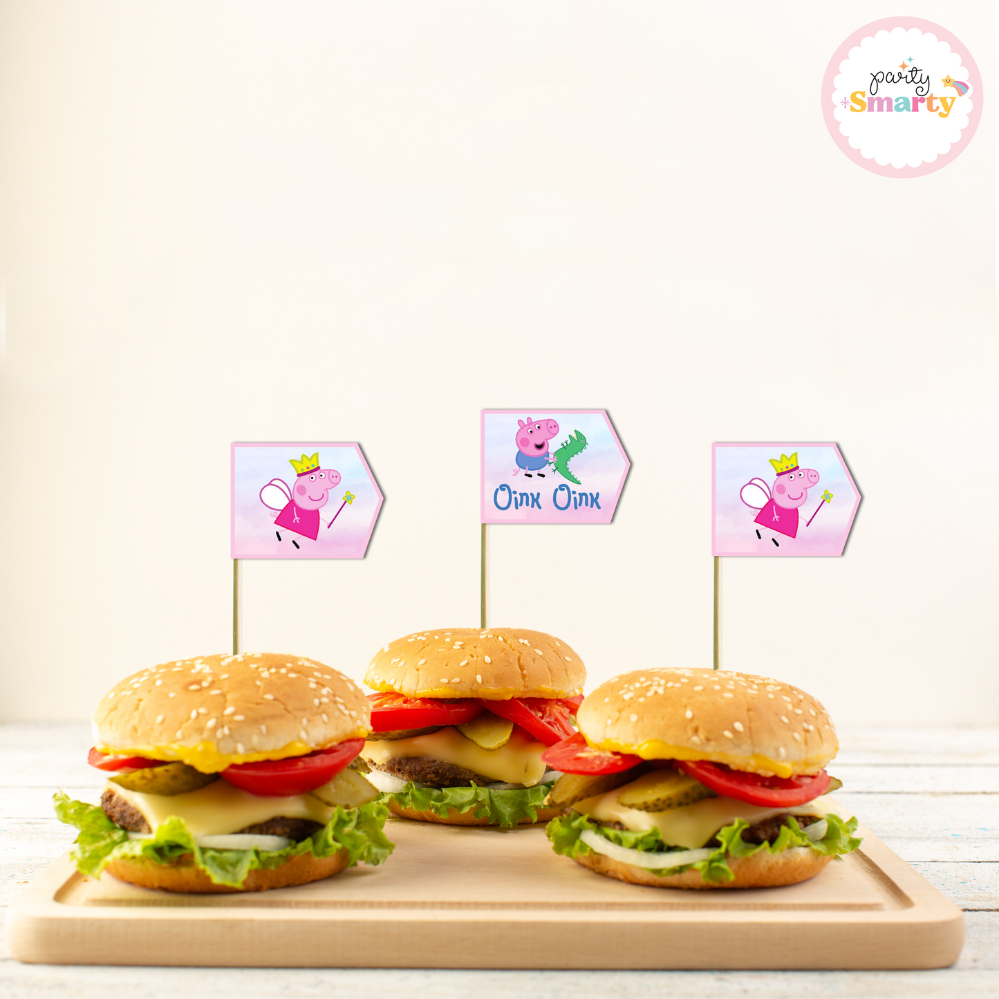 Peppa Pig Flag Picks - Set of 10