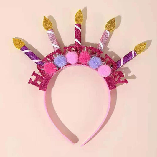 Pink Big Candle Hairband (Pack of 1)