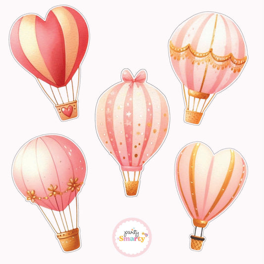 Hot Air Balloon Pink Cutouts