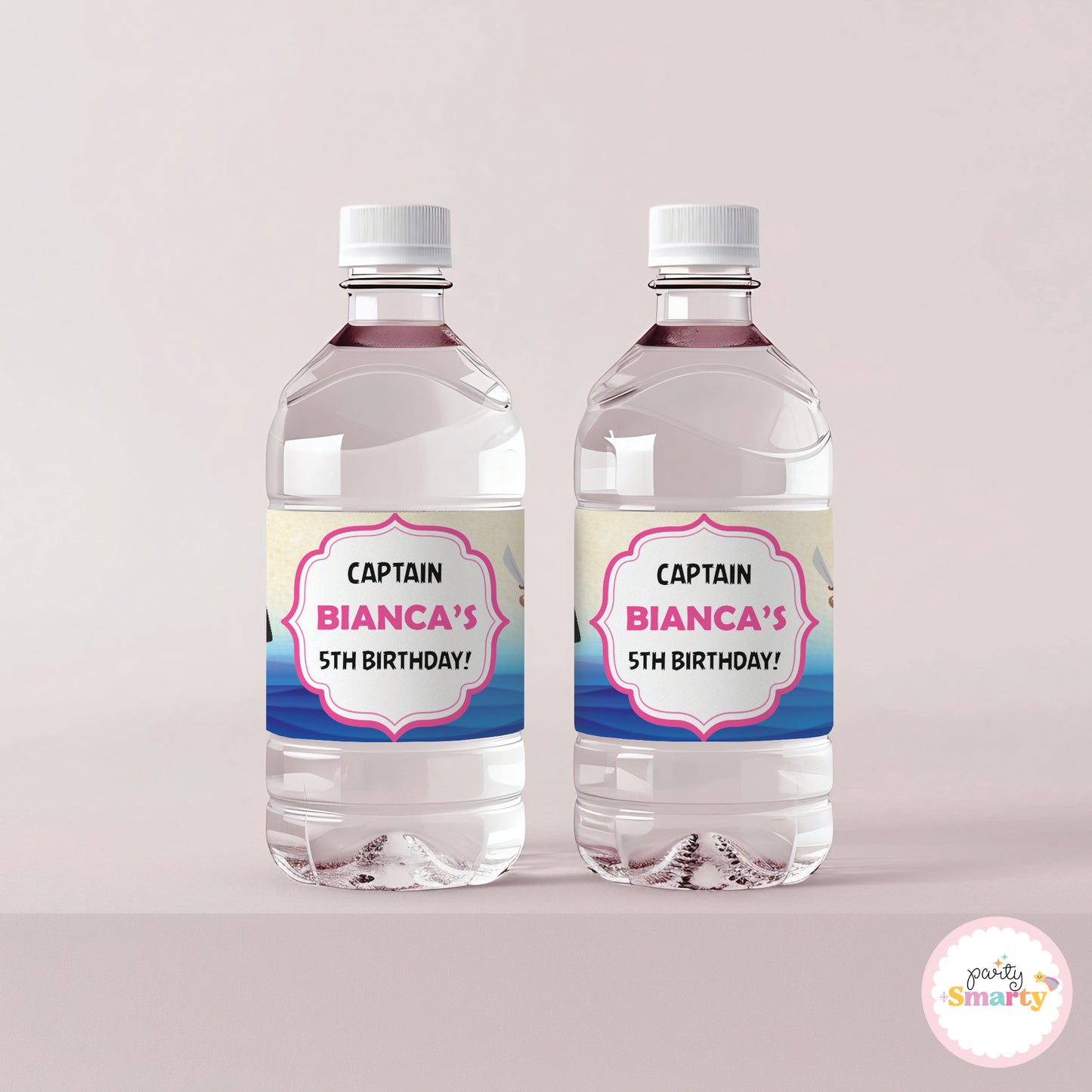 Pirate Girl Bottle Labels - Set of 10