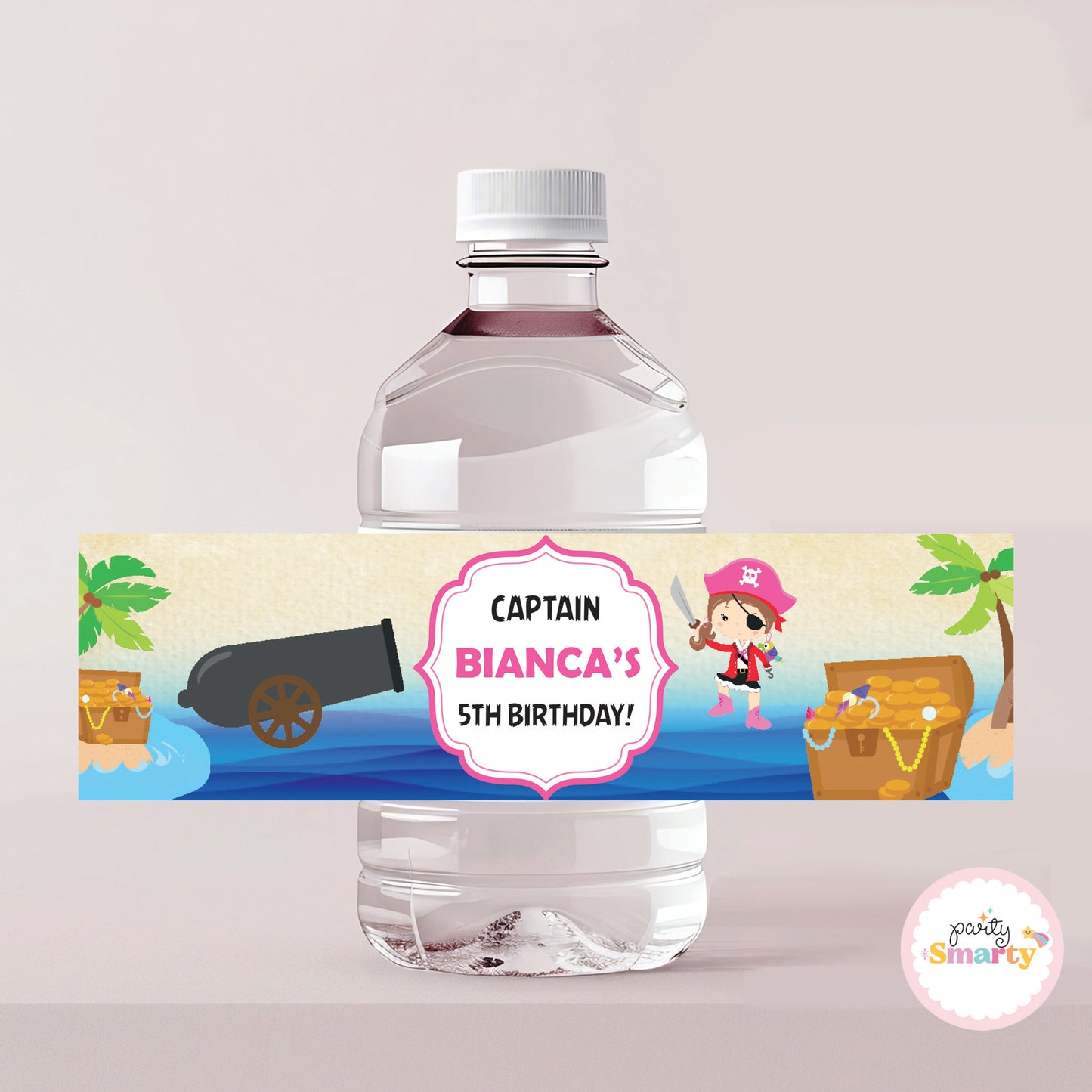 Pirate Girl Bottle Labels - Set of 10