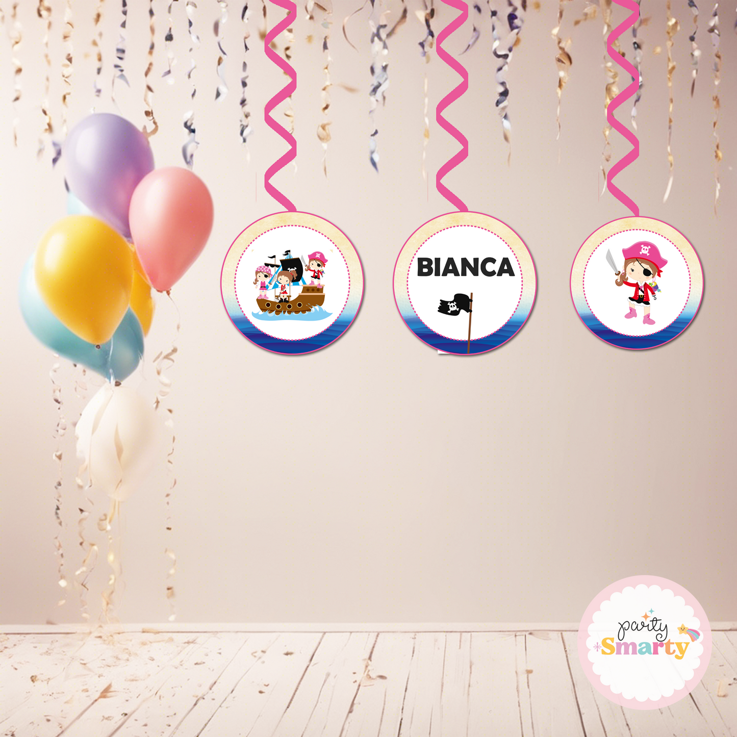 Pirate Girl Danglers - Set of 6