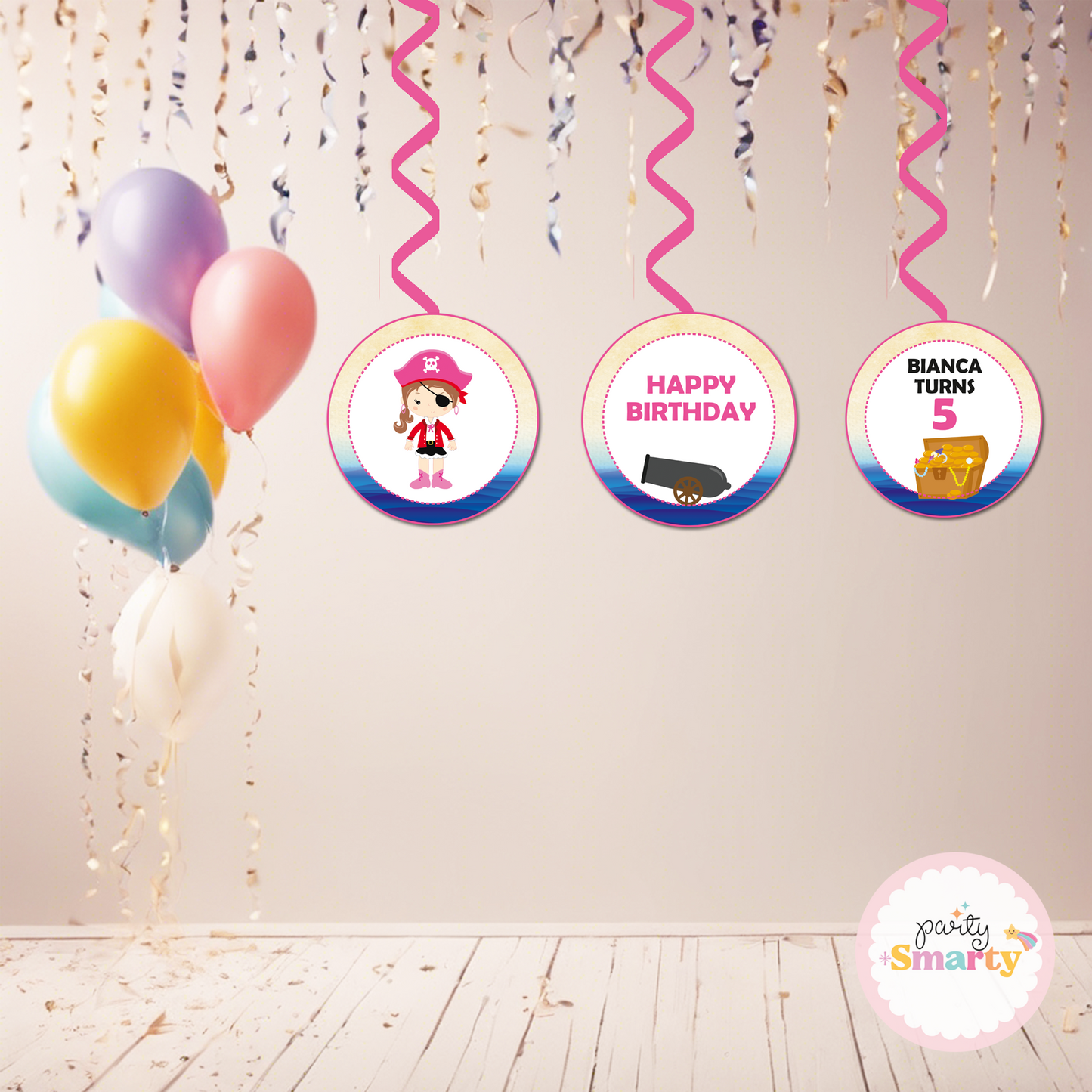 Pirate Girl Danglers - Set of 6