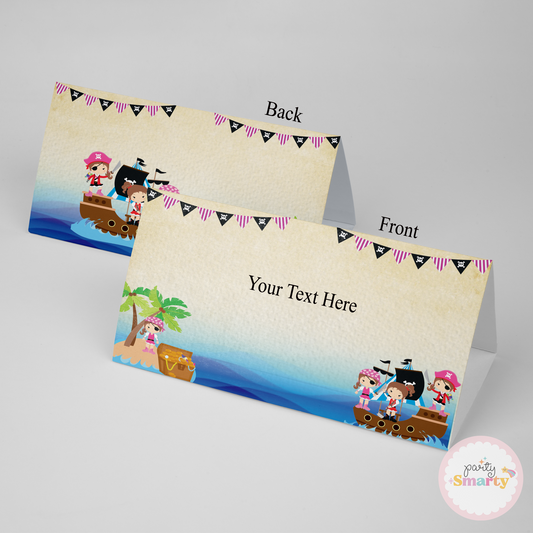 Pirate Girl Food Tags - Set of 12