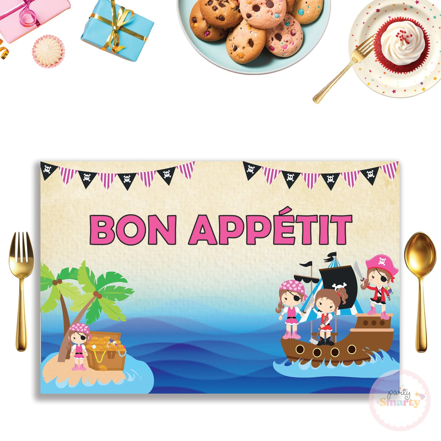 Pirate Girl Table Mats - Set of 6