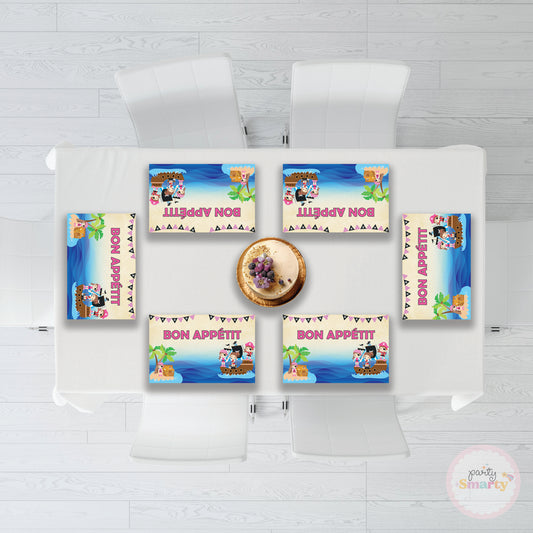 Pirate Girl Table Mats - Set of 6