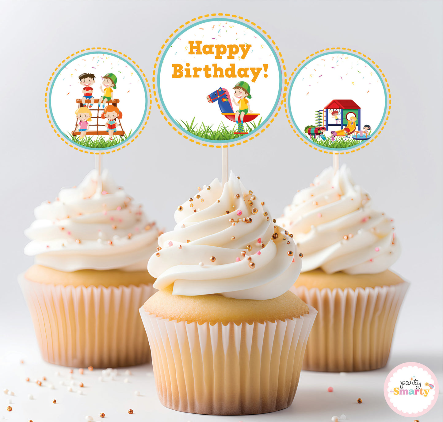 Playground Cupcake Toppers (Set Of 12)