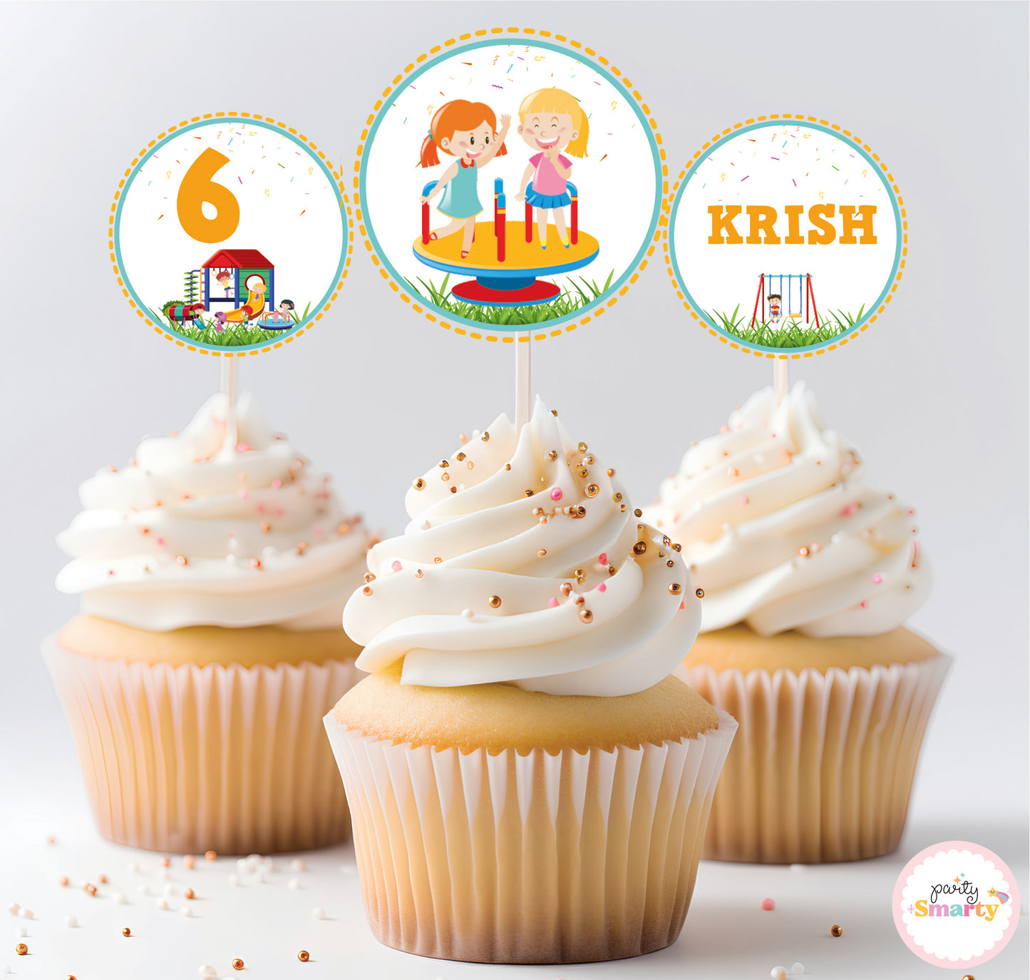 Playground Cupcake Toppers (Set Of 12)