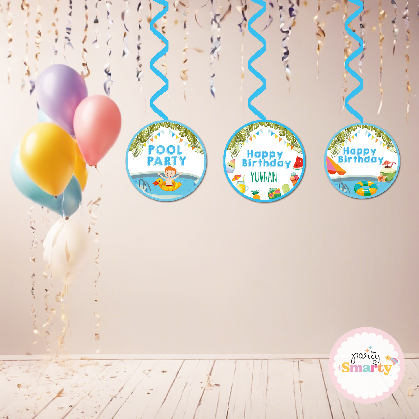 Pool Party Boy Danglers - Set of 6