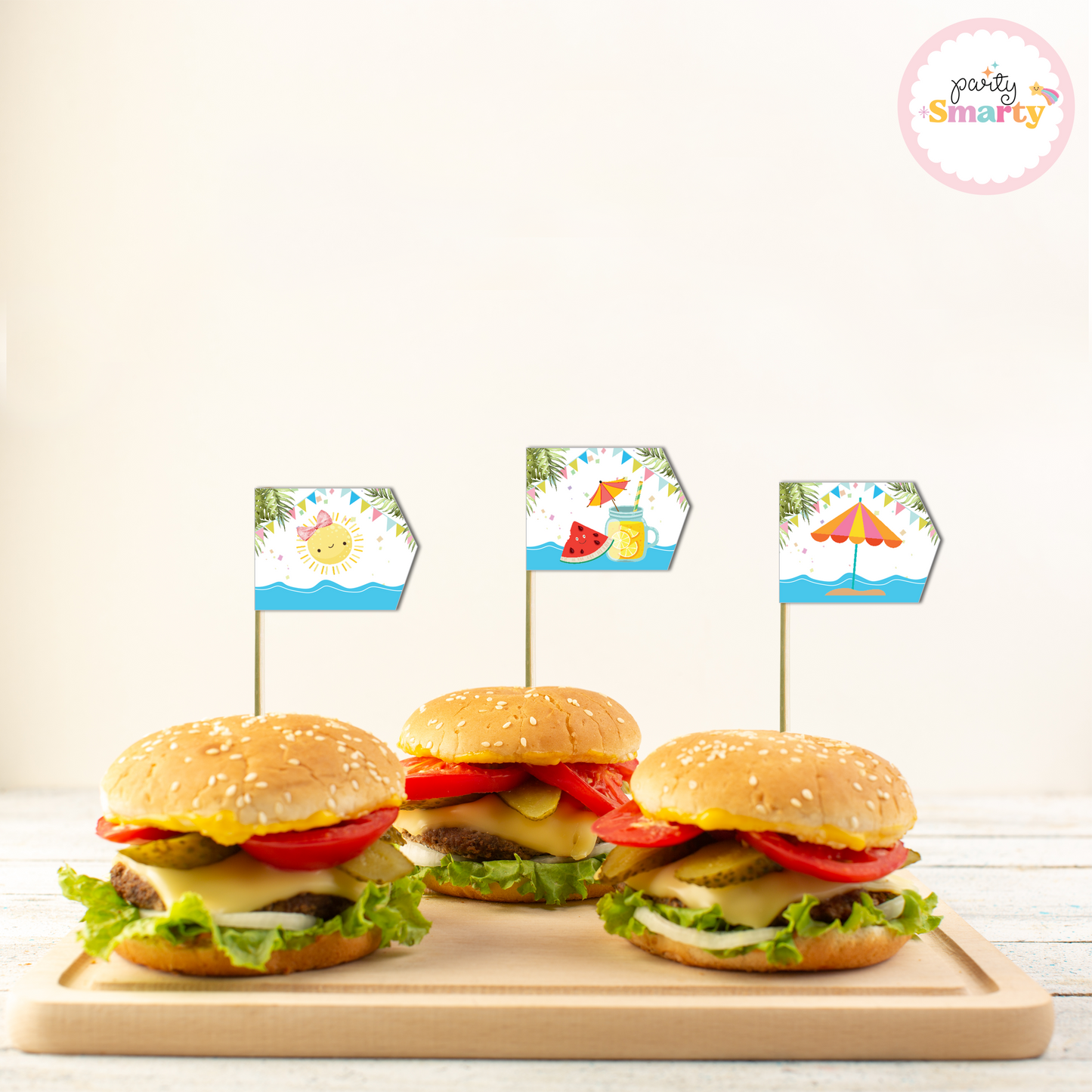 Pool Party Girl Flag Picks - Set of 10