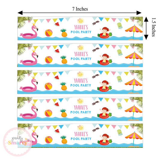 Pool Party Girl Wrist Bands - Set of 10
