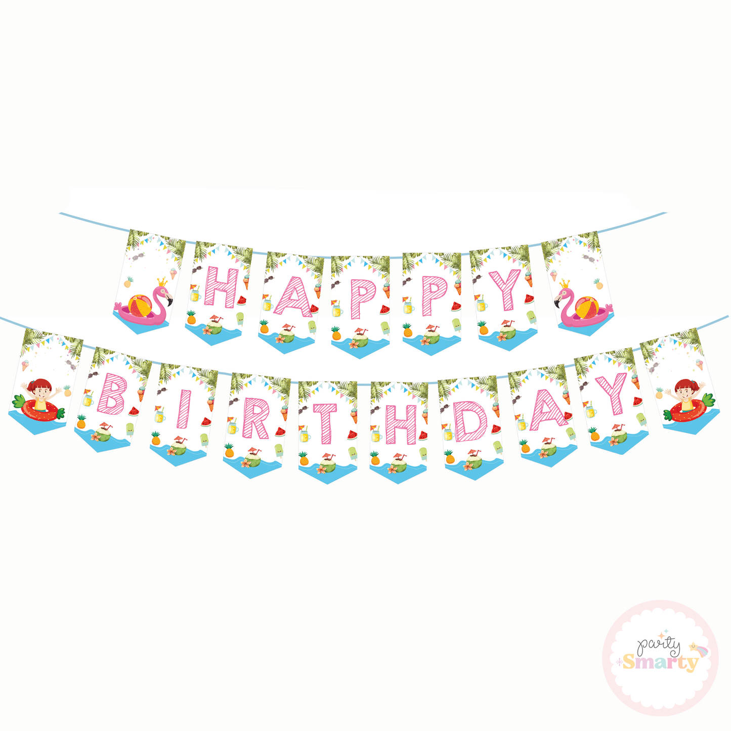 Pool Party Girl Bunting
