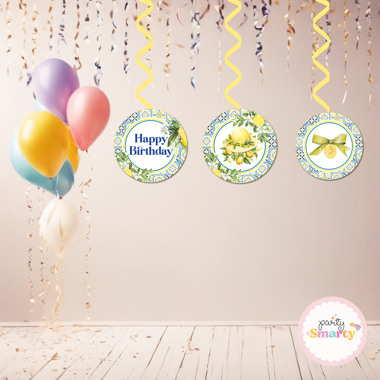 Positano Lemon Danglers - Set of 6