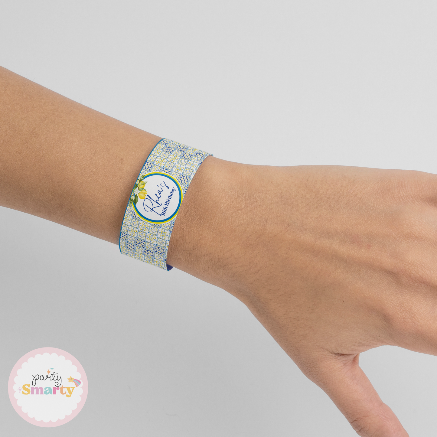 Positano Lemon Wrist Bands - Set of 10
