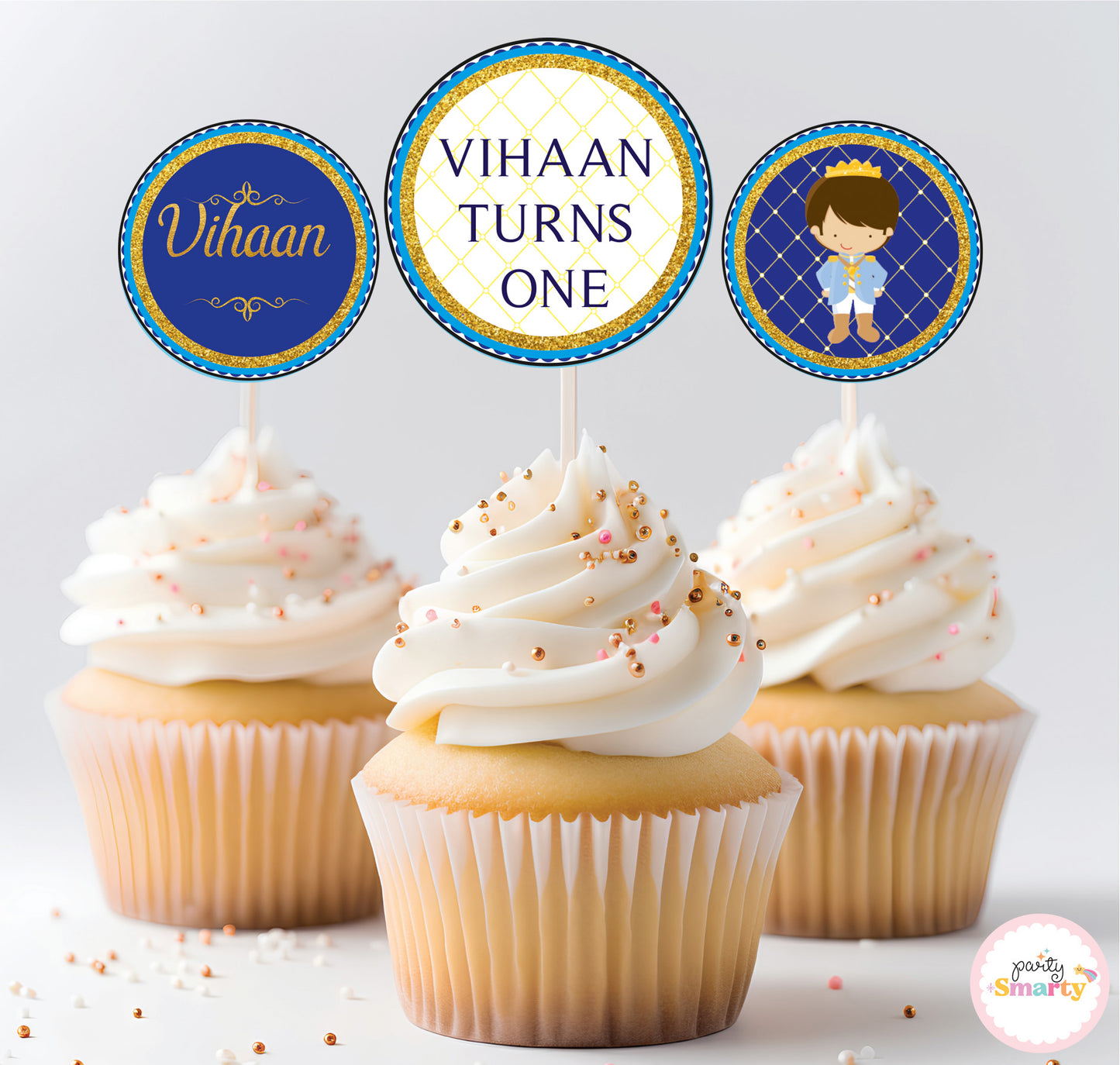 Prince Cupcake Toppers (Set Of 12)