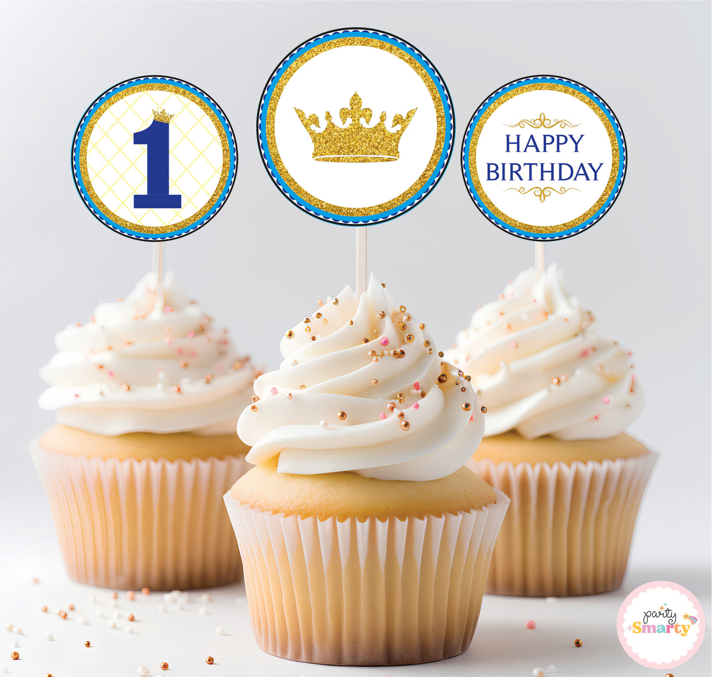 Prince Cupcake Toppers (Set Of 12)