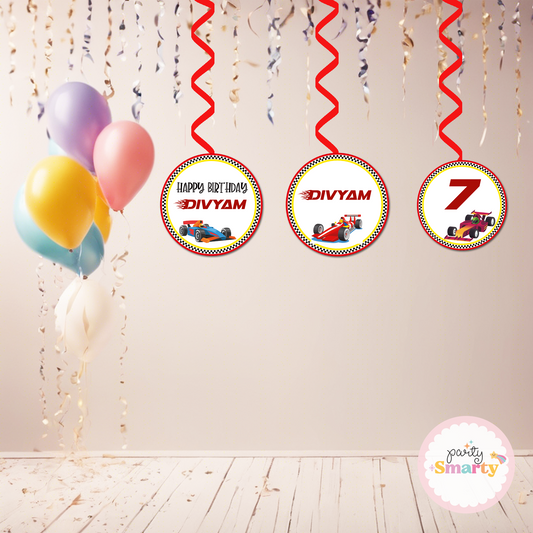 Race Car Danglers - Set of 6