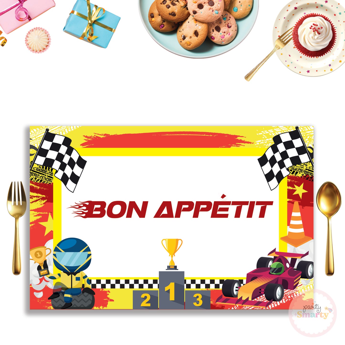 Race Car Table Mats - Set of 6
