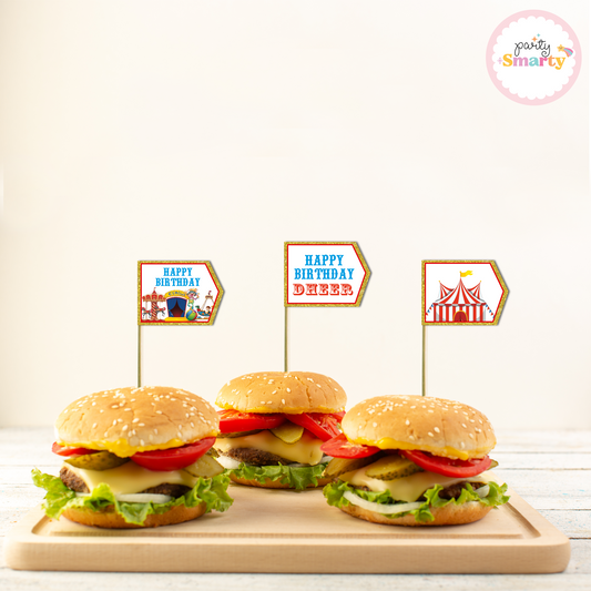 Carnival Flag Picks - Set of 10