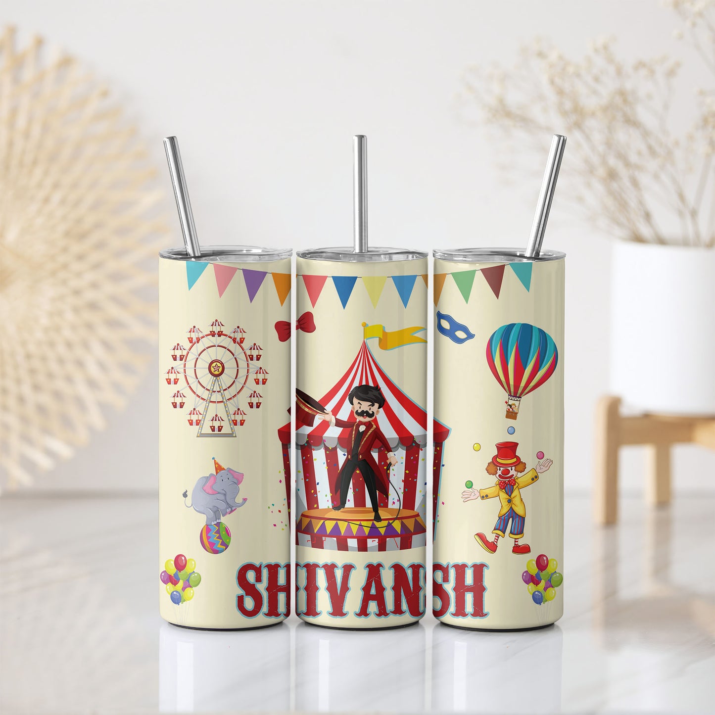 Red Carnival Skinny Tumbler