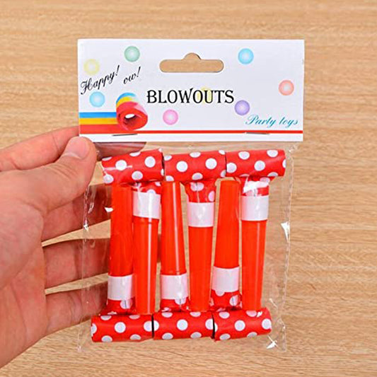 Whistle Blowouts Red (Set of 10)