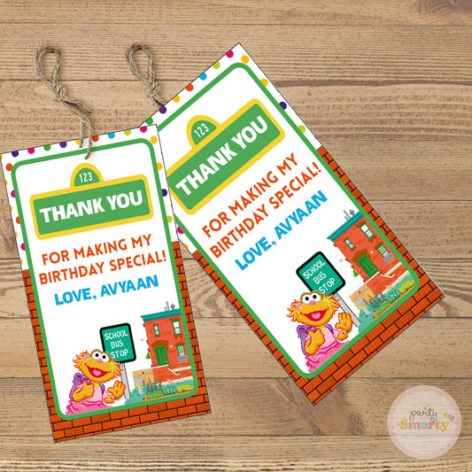 Sesame Street Thank You Tags - Set of 22