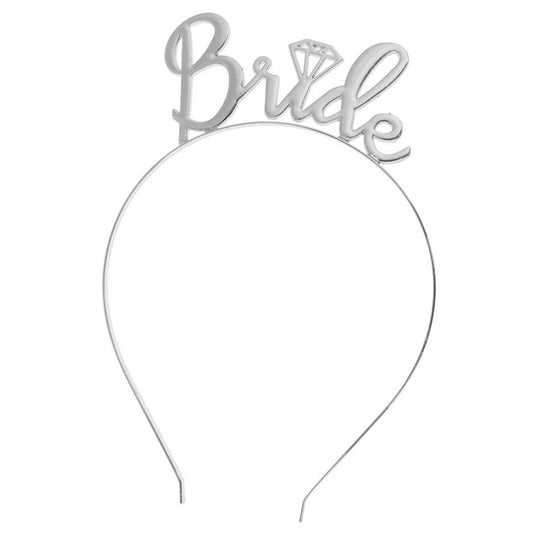 Metallic Silver Bride Hairband (Pack of 1)
