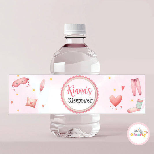 Sleepover Party Bottle Labels - Set of 10