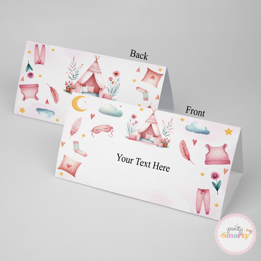 Sleepover Party Food Tags - Set of 12