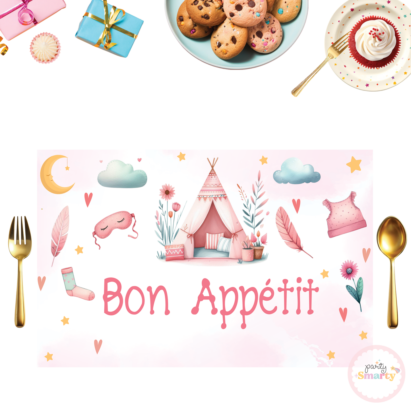 Sleepover Party Table Mats - Set of 6