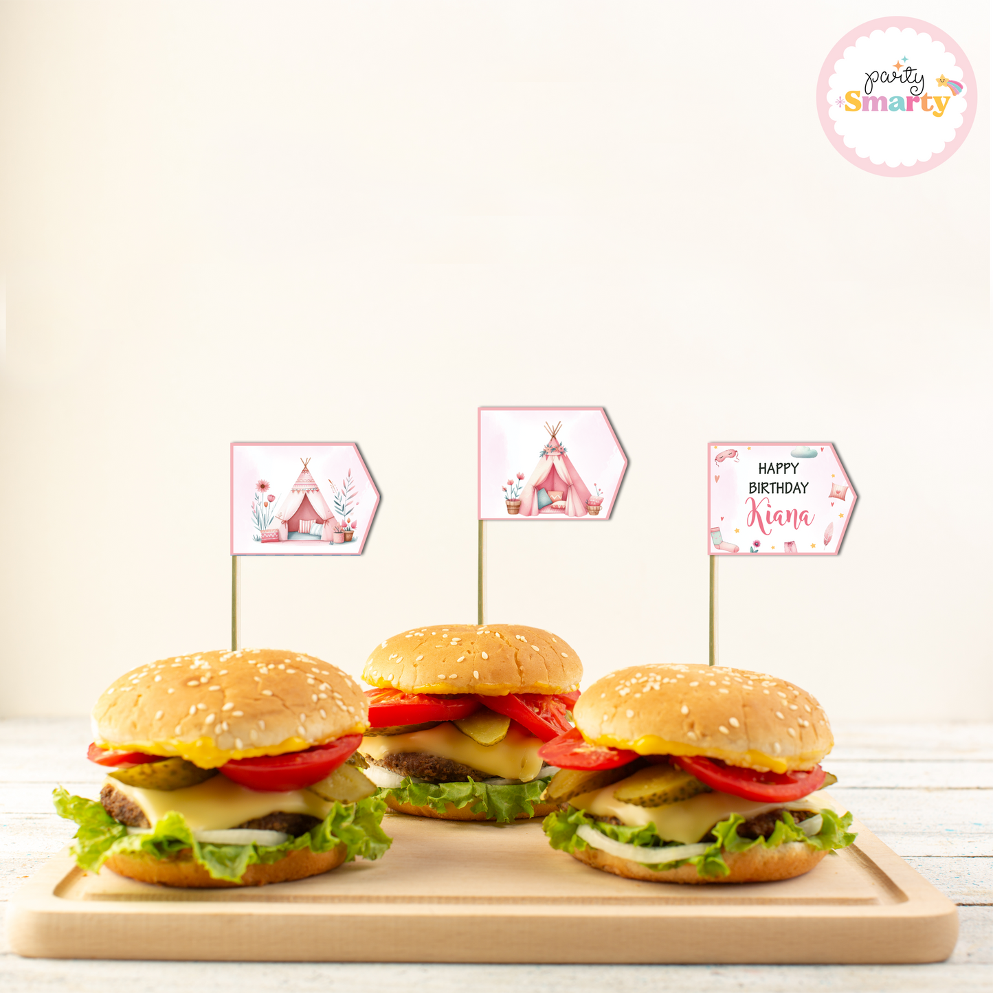 Sleepover Party Flag Picks - Set of 10