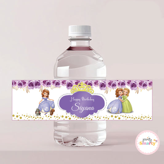 Sofia The First Bottle Labels - Set of 10
