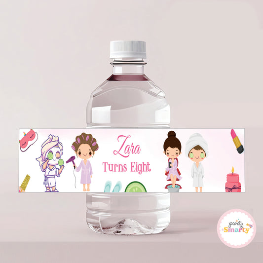Spa Party Bottle Labels - Set of 10